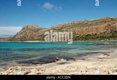 Balos Beach sur la péninsule de Gramvoussa occidentale de l'île de Crète en Grèce Banque D'Images