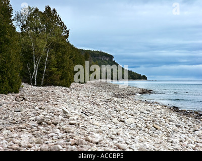 Lac Huron près de Cabot Head, le Centre de l'Ontario Banque D'Images