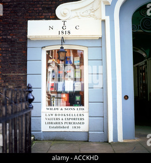 Librairie droit Lincolns Inn Fields Wildy et Fils KATHY DEWITT Banque D'Images