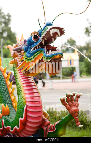 Thean Hou colorés au temple du dragon Banque D'Images