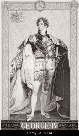 George IV, 1762 - 1830. Roi de Grande-Bretagne et d'Irlande et roi de Hanovre, 1820 - 1830. Banque D'Images