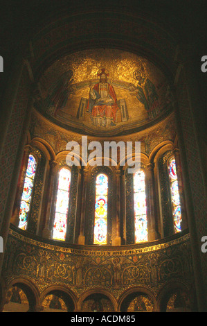 L'intérieur peint de l'église à Wilton dans le Wiltshire England Royaume-Uni Royaume-Uni Grande-bretagne Go Europe Banque D'Images