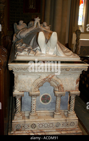 La tombe de George Augustus Herbert église à Wilton dans le Wiltshire England Royaume-Uni Royaume-Uni Grande-bretagne Go Europe Banque D'Images