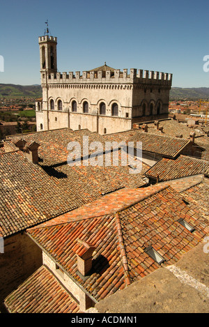 Palazzo dei Consoli Gubbio Ombrie Italie Banque D'Images