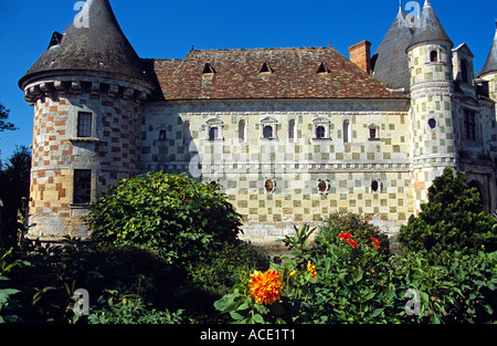 Château de Saint-Germain-de-Livet, Normandie, France Banque D'Images