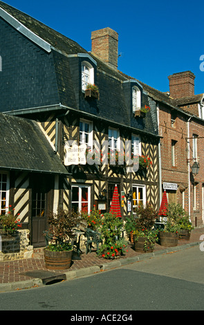 Bâtiment, de Beuvron-en-Auge, Normandie, France Banque D'Images