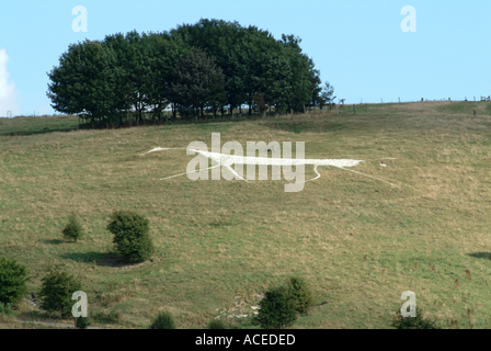 L'Hackpen Cheval Blanc vue dans le Wiltshire England Royaume-Uni UK Banque D'Images