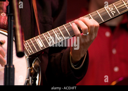 Alison Brown musicien folk américain et joueur de banjo sur scène Banque D'Images