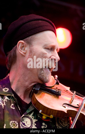 Joe Craven Traditional Irish American folk musicien sur scène, comté de Kerry, Irlande Banque D'Images