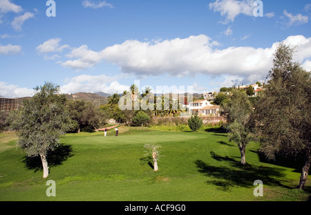 Golf à proximité de Marbella espagne liens golf Le golf fairway vert exercice sport fun loisirs passe-temps plaisir Banque D'Images