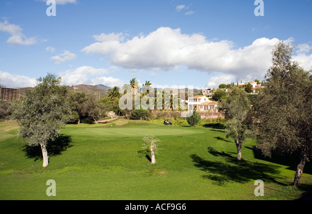 Golf à proximité de Marbella espagne liens golf Le golf fairway vert exercice sport fun loisirs passe-temps plaisir Banque D'Images