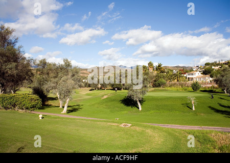 Golf à proximité de Marbella espagne liens golf Le golf fairway vert exercice sport fun loisirs passe-temps plaisir Banque D'Images