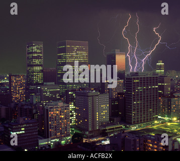 Plus de foudre Johannesburg CBD Banque D'Images