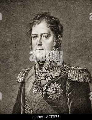 Maréchal de l'Empire Michel Ney, duc d'Elchingen, 1er Prince de la Moskova, 1769-1815. Soldat français et commandant militaire. Banque D'Images