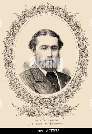 Le prince Alfred, duc d'Édimbourg et de Saxe COBOURG GOTHA, 1844 - 1900. Banque D'Images