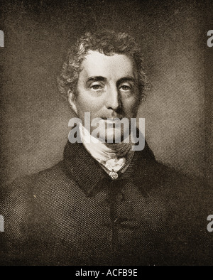 Arthur Wellesley, 1er duc de Wellington, 1769 - 1852. Soldat anglo-irlandais, homme d'État et Premier Ministre du Royaume-Uni. Banque D'Images