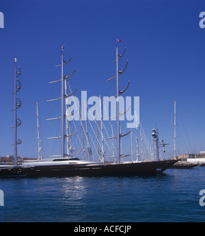 Palma Superyacht Cup 2007 - Falcon Maltais Super Yacht à voile, Palma de Majorque, Iles Baléares, Espagne. Banque D'Images