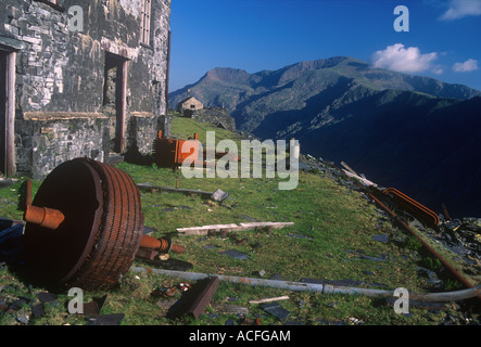 Dinorwic Dinorwig Quarry Ardoise bâtiment désaffecté industriels Bâtiments Matériel montagne montagnes paysage des terres abandonnées Banque D'Images