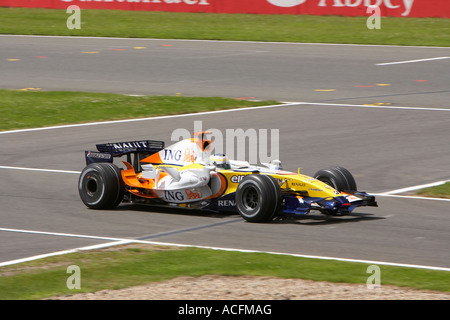 Giancarlo Fisichella au volant de sa Renault dans le Grand Prix de Grande-Bretagne 2007 Silverstone Banque D'Images