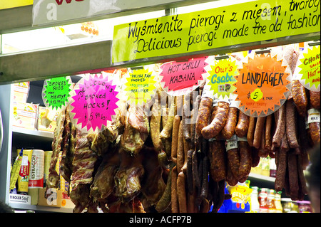 Polish Deli Smokehouse marché Queen Victoria Victoria Melbourne Australie Banque D'Images