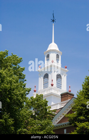 Clocher et flèche de l'Hôtel de l'Ohio Statehouse législatif ou Capitol building à Dover Delaware Banque D'Images