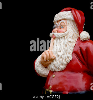 La figure du Père Noël à l'extérieur de la boutique de Noël dans la ville de Gloucestershire Lechlade on Thames. Cotswolds, Royaume-Uni Banque D'Images