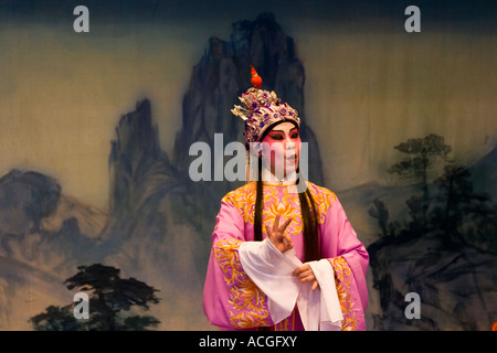 L'Opéra chinois à Cheung Chau Bun Festival de Hong Kong Banque D'Images