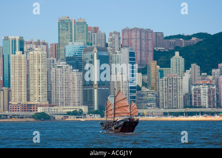 Duk Ling Traditional Chinese Junk à Hong Kong Banque D'Images