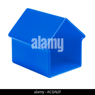 Blue toy house shape Banque D'Images