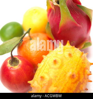 Fruits Exotiques mélangés Banque D'Images