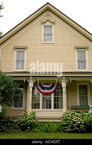 Victorian House et porche Banner Banque D'Images