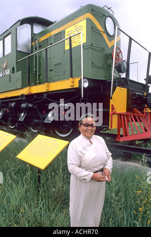 Chemin de fer transsibérien conservateur du Musée du Train à vapeur à la retraite Ulan Batar Mongolie Banque D'Images