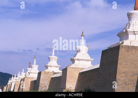 Erdene Zuu Monastère célèbre 1586 en Mongolie Banque D'Images