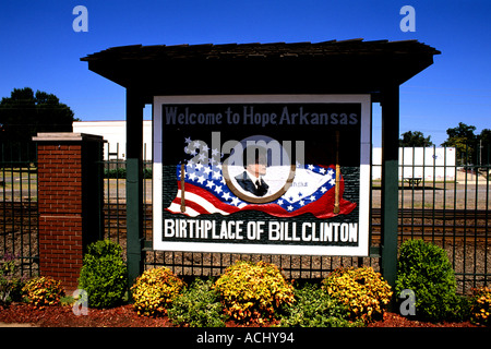 Ville natale du président Bill Clinton dans l'espoir de l'Arkansas Banque D'Images