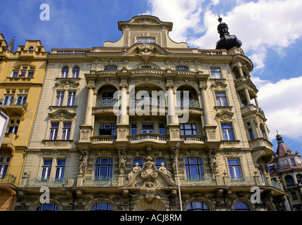 Bâtiment Baroque à Masarykovo rue de Prague République Tchèque Banque D'Images