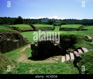 Amphithéâtre romain de caerleon Newport Gwent au Pays de Galles du sud Banque D'Images