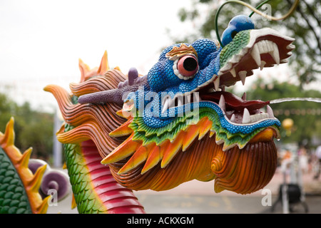 Thean Hou colorés au temple du dragon Banque D'Images