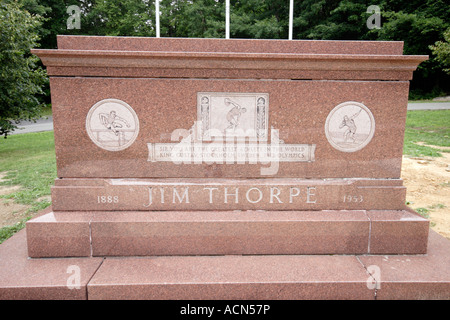 Tombe de l'Athlète Américain Jim Thorpe à Jim Thorpe PA Banque D'Images