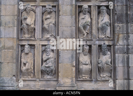 Porte Sainte, Plaza de la Quintana, Cathédrale, Saint Jacques de Compostelle, El Camino de Santiago, Province de La Corogne, Espagne, Europe Banque D'Images