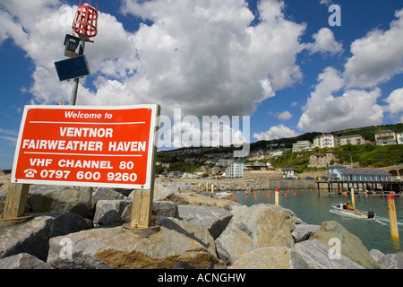 Île de Wight Ventnor beach Île de Wight marina Pêche Haven Ventnor Banque D'Images