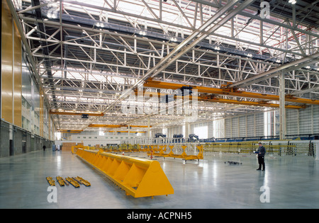 Hall de fabrication de l'aile d'Airbus à l'usine de British Aerospace Broughton Banque D'Images