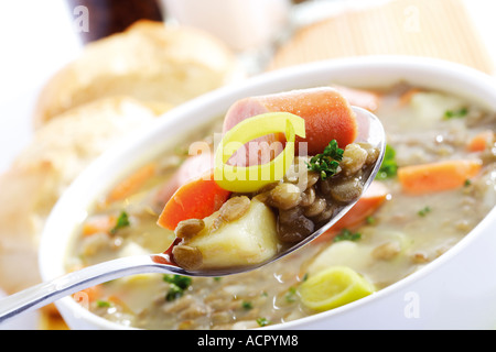 Soupe aux lentilles Banque D'Images