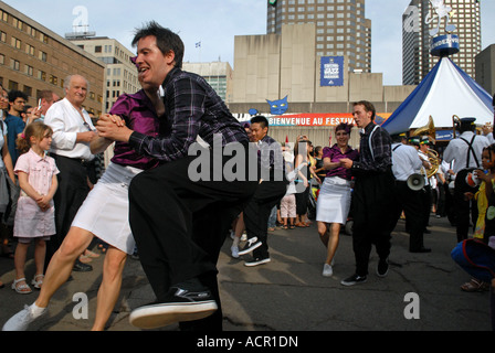 Au cours de l'exécution libre Festival de Jazz de Montréal Banque D'Images