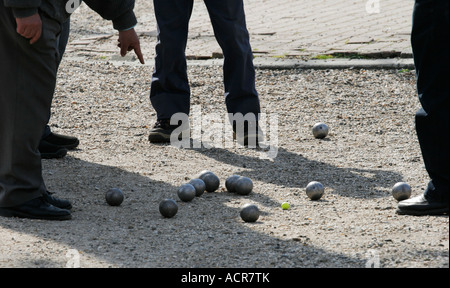 Les joueurs de boules Banque D'Images