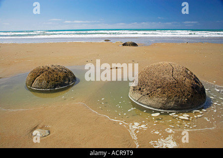 Moeraki Boulders North Otago ile sud Nouvelle Zelande Banque D'Images