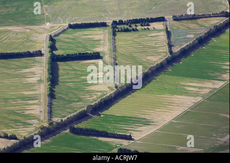 Les terres agricoles près de Omarama North Otago ile sud Nouvelle Zelande aerial Banque D'Images