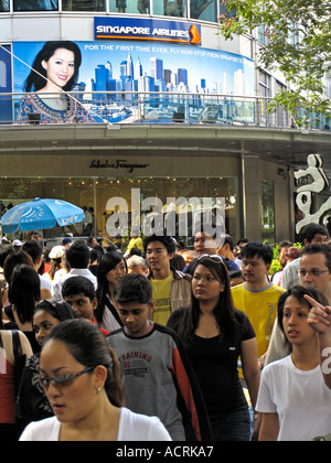 Singapore Airlines annonce sur occupation Orchard Road Singapore Banque D'Images