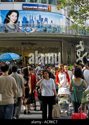 Singapore Airlines annonce sur occupation Orchard Road Singapore Banque D'Images