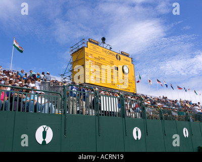 St Andrews leaderboard 2005 British Open Dernière journée Banque D'Images