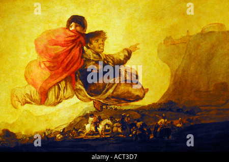 Museo del Prado "sabbat des sorcières" par l'artiste espagnol Goya 1746 1828 Musée du Prado Madrid Espagne Art Gallery Banque D'Images